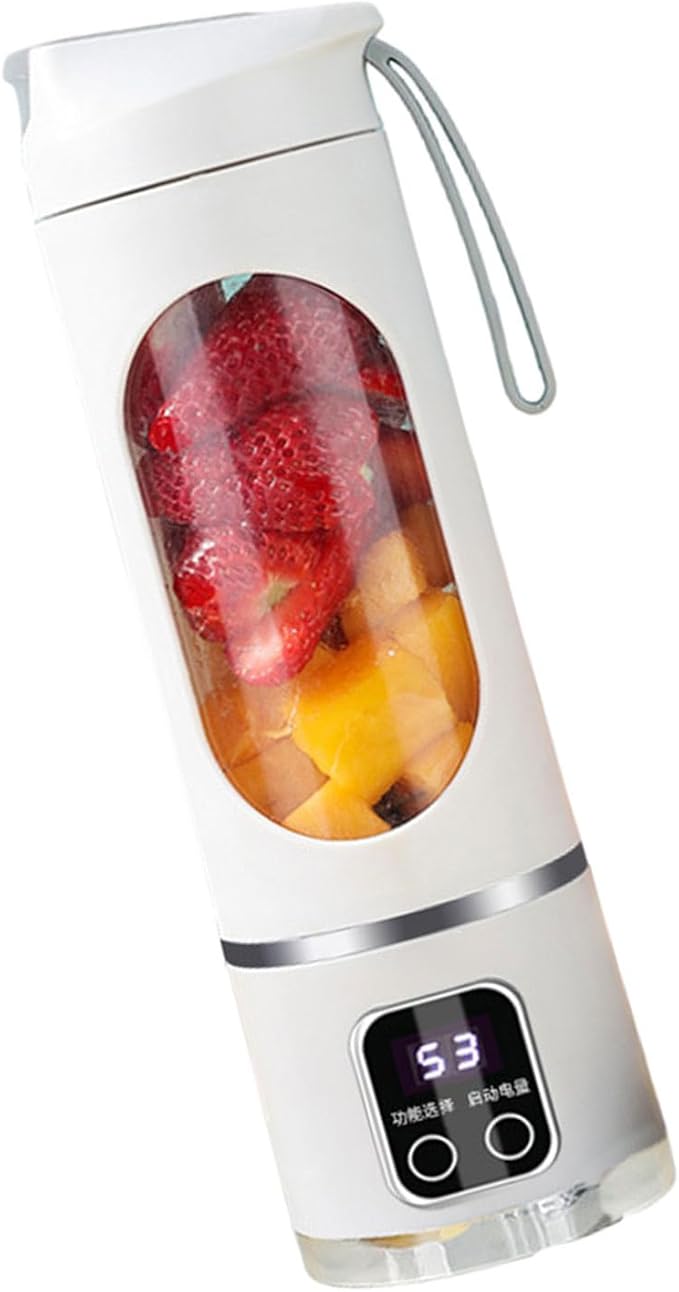 Portable Household USB Powered Juicing Machine Digital Display Electric Juicer Cup Powerful Motor Large Capacity Blender Mixer