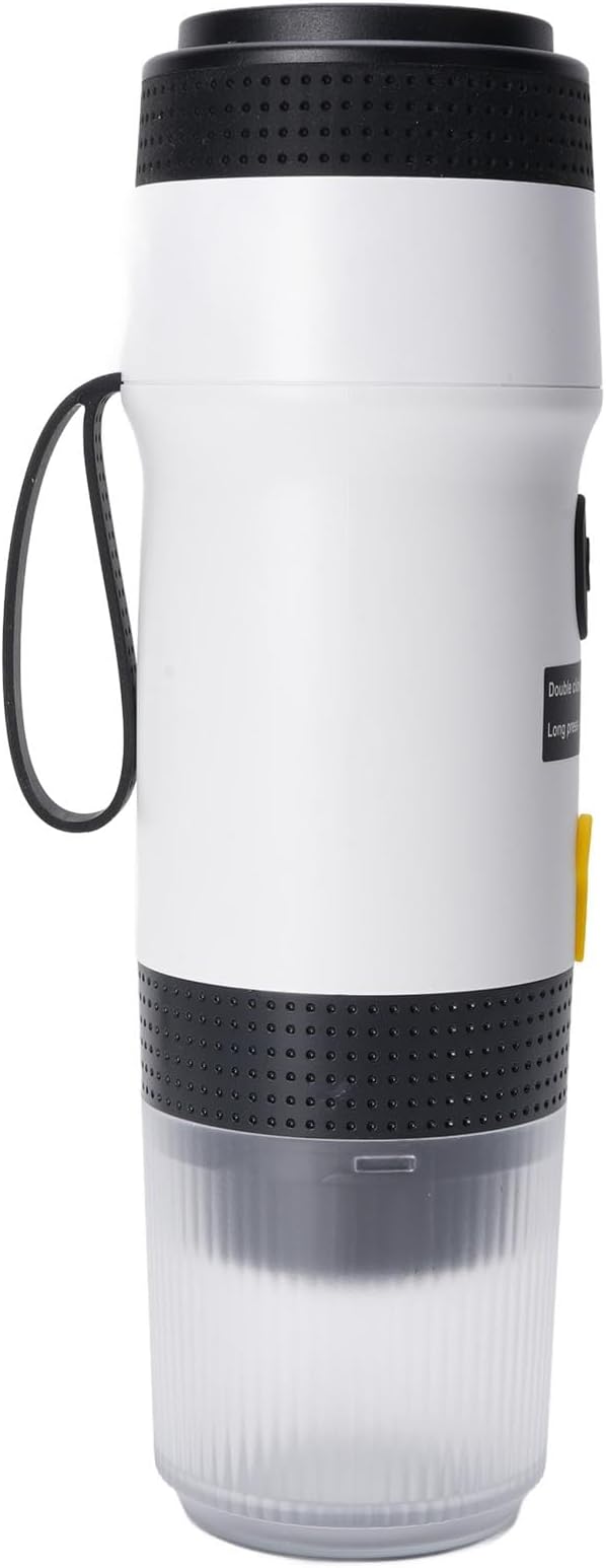 Portable Coffee Maker 304 Stainless Steel USB Travel Coffee Machine with Built in 7500mAh Battery for Camping Hiking Office Home (White)