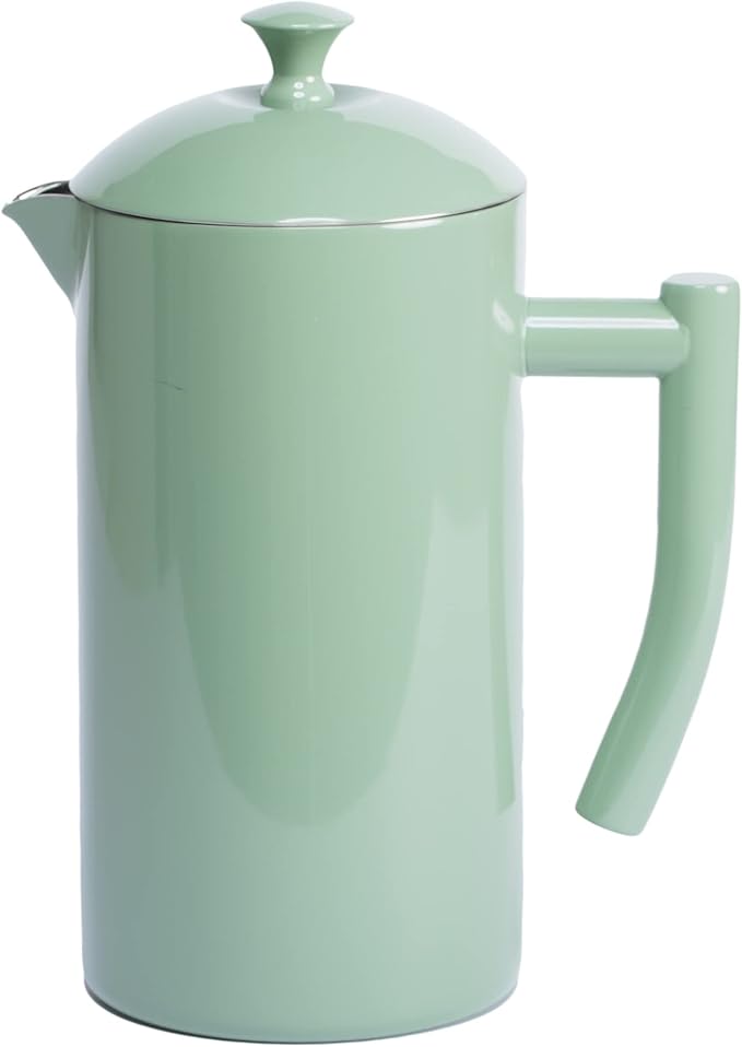 Frieling Double-Walled Stainless Steel French Press Coffee Maker Dilly Bean Green 34 fl oz.