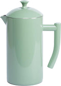 Frieling Double-Walled Stainless Steel French Press Coffee Maker Dilly Bean Green 34 fl oz.