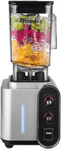 Smoothie Blender2200W Multifunction Commercial Quiet Blender with Tea cup/milk cover cup/smoothie cup1.5LProfessional Countertop BlenderHousehold Quiet Blenderfor Puree Crush Ice Smoothies(Gray)