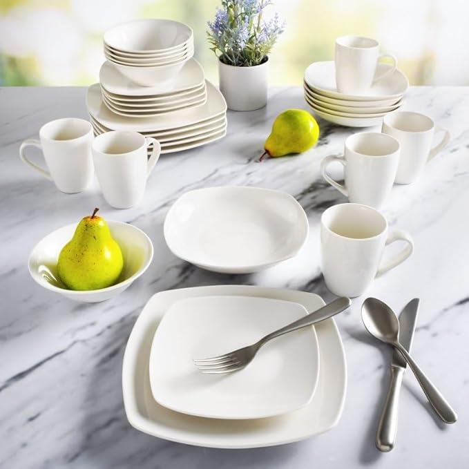 30-Piece Dinnerware Set Plate Bowl Water Cup Bowl Dish Household Round Dish Set