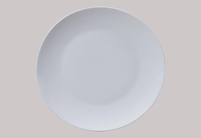 Bone China Coupe Shape Elegance White Plate 9 Case of 6