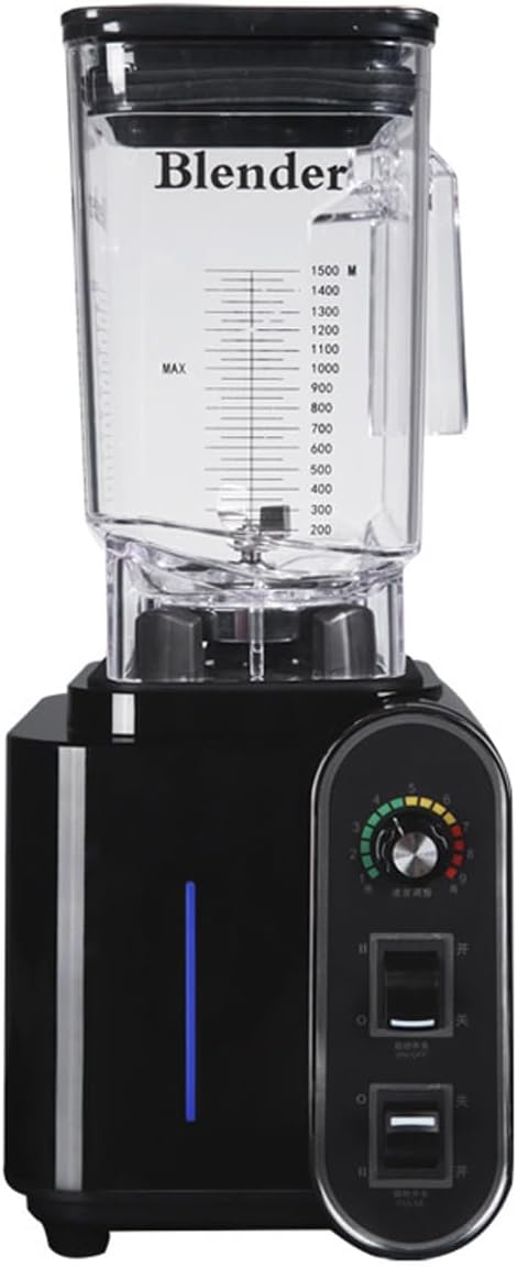 Smoothie Blender2200W Multifunction Commercial Quiet Blender with Tea cup/milk cover cup/smoothie cup1.5LProfessional Countertop BlenderHousehold Quiet Blenderfor Puree Crush Ice Smoothies(Black