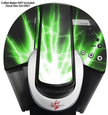 Decal Style Vinyl Skin compatible with Keurig K40 Elite Coffee Makers Lightning Green (COFFEE MAKER NOT INCLUDED)