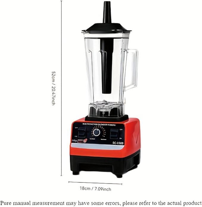Blender1200W 8-Blade Blender for Kitchen - 67oz Large Capacity Smoothie Maker | 7-Speed Professional Ice Crusher with BPA-Free Pitcher | Space-Saving Design