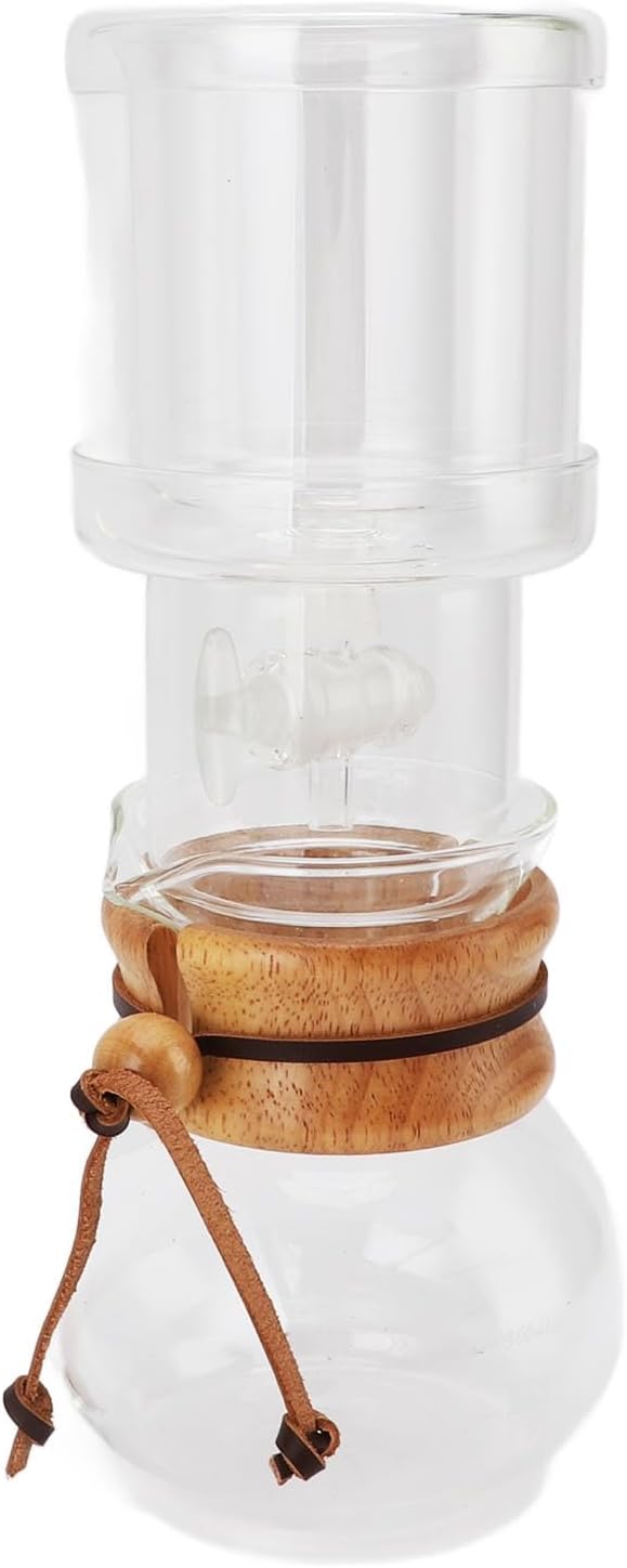 Pssopp Ice Drip Coffee Maker Borosilicate Glass Adjustable Cold Brew System 400ml Capacity for Home Office Tea Room