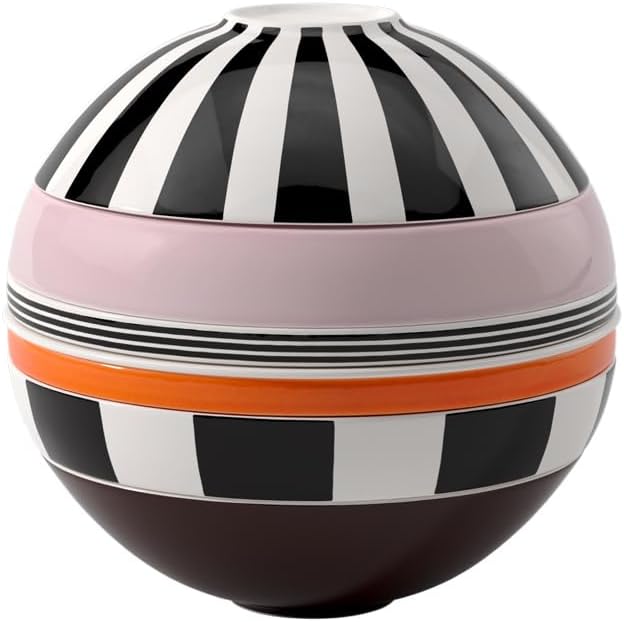 Villeroy &amp Boch Iconic Collection La Boule Memphis 7-Piece Dinnerware Set for 2 Premium Porcelain Made in Germany Dishwasher Safe 9.5 x 9 in Colorful