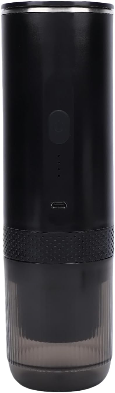 Pssopp Portable Maker Coffee Machines 20Bar Pressure Ground Capsules Dual Use Coffee Maker for Outdoor Travel Office Home Portable Fast Heating Rechargeable (Black)