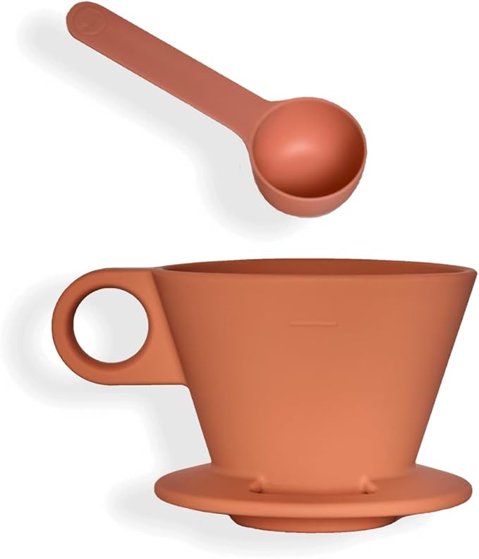 Verve Dwell Dripper Pour Over Coffee Maker Set Non-Electric Coffee Dripper Manual Brew Maker (Red)