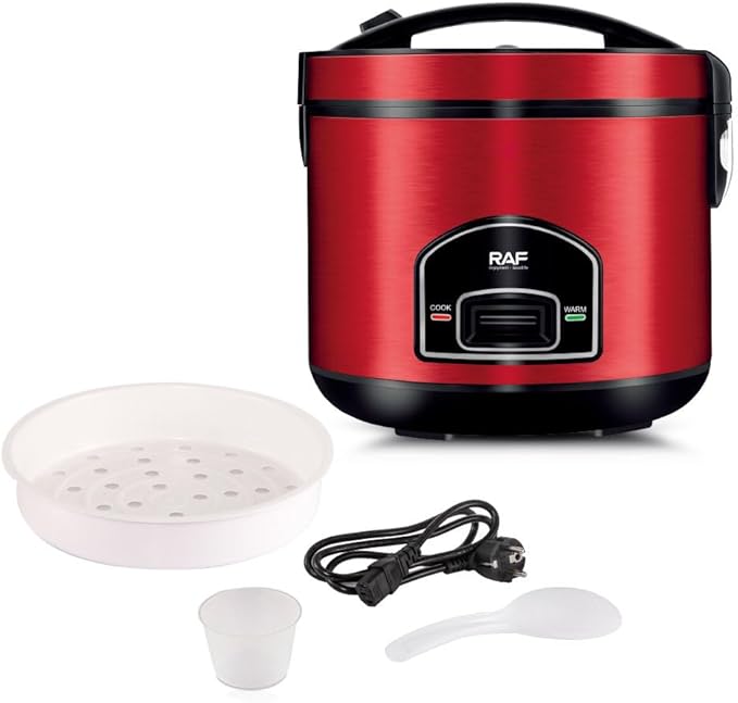 Smart Electric Rice Cooker 5L Capacity Multifunctional Automatic Red and Black Health-Preserving Household Kitchen Appliance