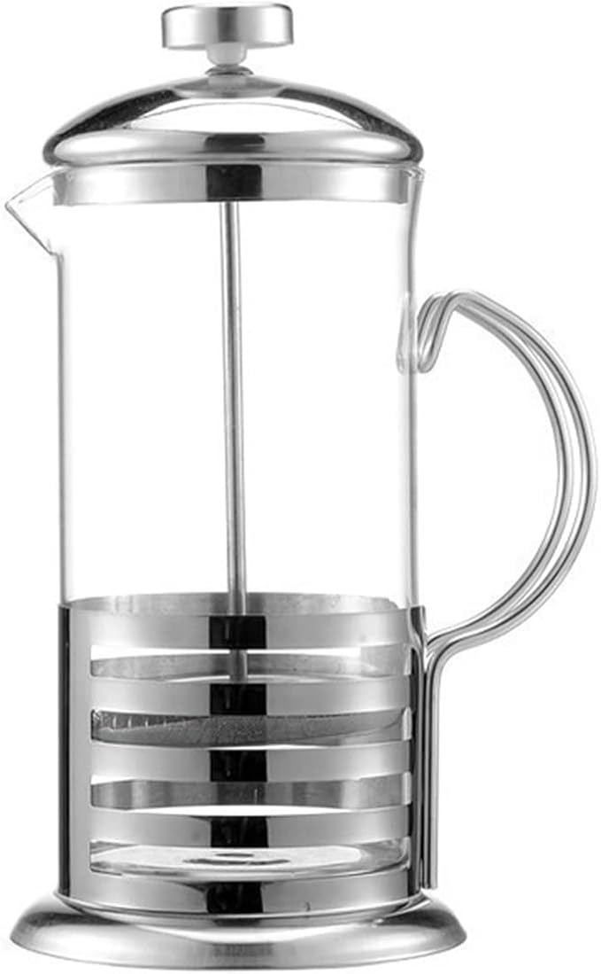 Coffee Maker Stainless Steel Percolator Pot Wall &amp Large Capacity Manual Cafetiere Containers