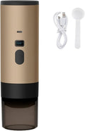 2025 New Portable Capsule Coffee MakerHigh Pressure Extraction Wireless Heating Long Battery Life Touch Screen Barista Function Compact Design(Khaki No bracket)