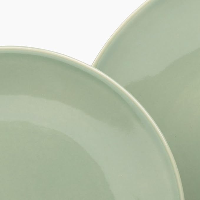 Larder &amp Vine Ceramic Stoneware Dinnerware 16-Piece Set 4 Place Settings (Sage)