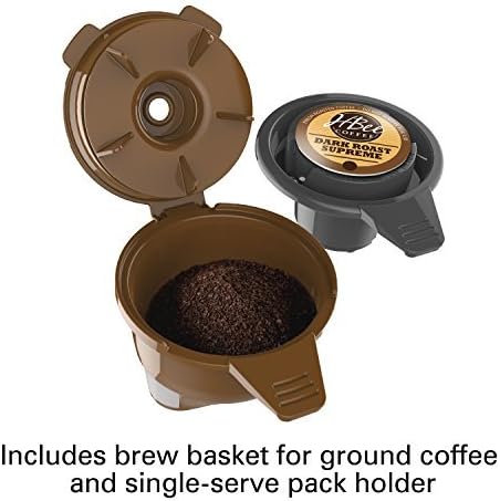 Hamilton Beach 49979 FlexBrew Single-Serve Coffee Maker Compatible with Pod Packs and Grounds Black and Chrome