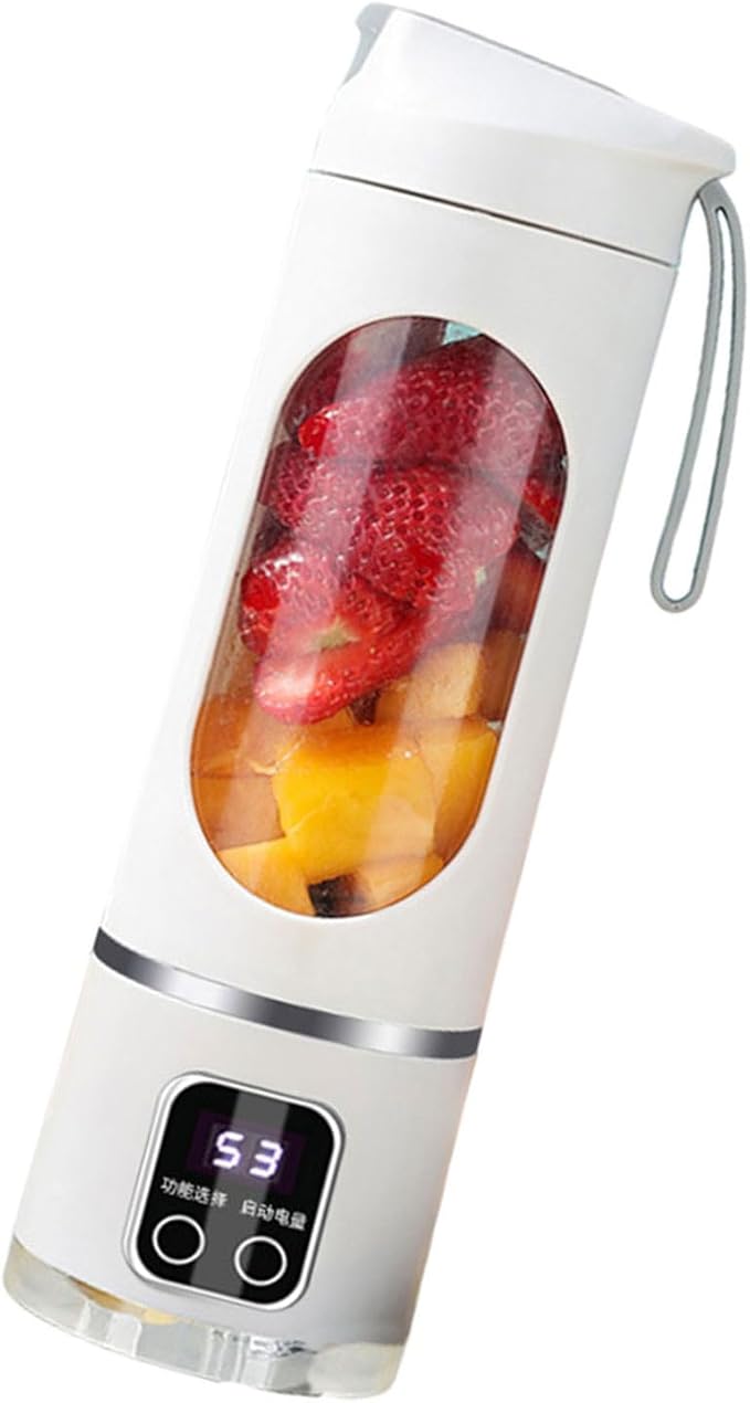 Portable Household USB Powered Juicing Machine Digital Display Electric Juicer Cup Powerful Motor Large Capacity Blender Mixer
