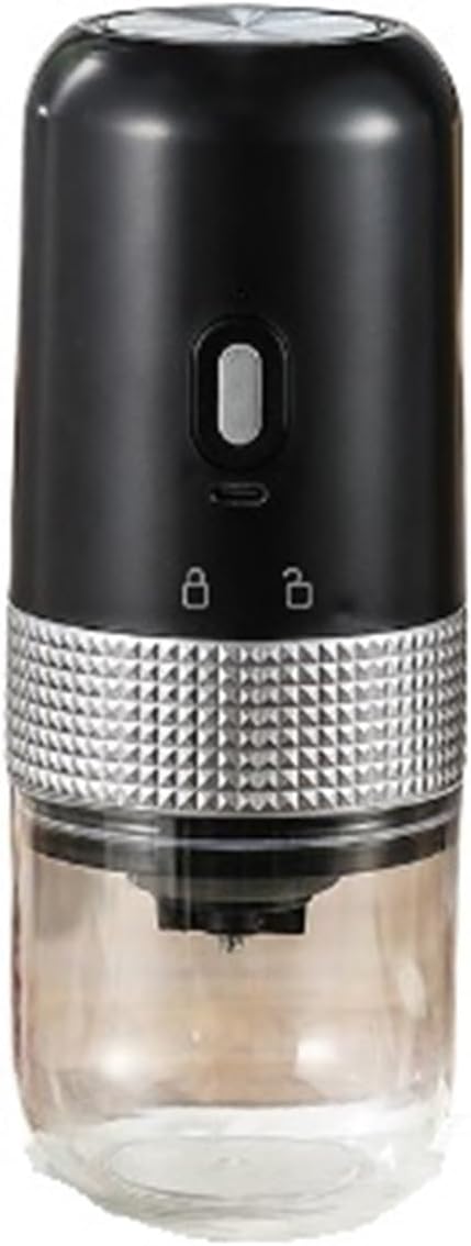 Portable Coffee Machine Automatic Coffee Grinder Portable USB Charging Kitchen Toolfor Outdoor Travel Picnic(Black)