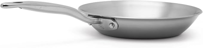 Heritage Steel 8.5 Inch Fry Pan | Made In USA | Titanium Series | 316Ti Skillet with Stay Cool Handle | Fully Clad Stainless Steel Pan with 5-Ply Construction | Induction Ready &amp Non Toxic