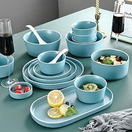 Dinner Set for Family Party Hotel Restaurant Nordic Style Dinnerware Set Chinese Tableware Set Creative Ceramic Dishes Set European Style China Dinner Set Service for 6
