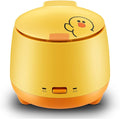 Multi Small Cooker 1.5L Electric Rice Cooker Non-Stick Inner Mini Household Automatic Food Cooking Pot for 1-2People (Yellow)