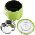 Electric Rice Cooker Portable Electric Car Truck Food Steamer Mini Travel Rice Cooker 12V 100W 1.3 L Portable Meal Heater Food Warmer(White)(Green)