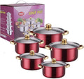10PCS Stainless Steel Cookware Sets Nonstick Cookware Pot Dishwasher Safe Pots with Glass Lids for Soup Pasta Stew Rice Healthy Everyday Use for Gas Electric Halogen Ceramic Induction Hobs 06