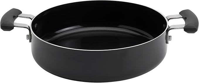 Denmark Tools for Cooks 7 Piece Ceramic Nonstick Aluminum Nesting Cookware Set Pots Pans Black