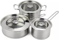 Cookware Set Stainless Steel Frying Pan Pot Soup Milk Pot Frying Pan Three-Piece Household (Color : A Size A (A