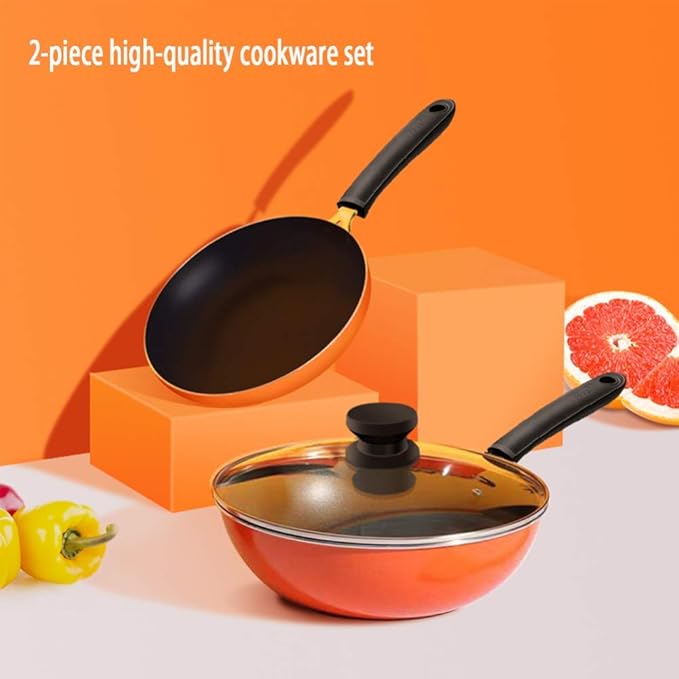 Cookware-Set 3-PieceCooking Pot SetStainless Steelwith Glass-Lids All Types of cookers Induction Gas Ceramic Electric (1Soup Pot 1Milk pan1 Frying pan) Saute pan/B
