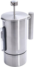 AT21-1 Piece Coffee Machine Double Wall French Press Insulated &ampTea Brewing Pot 1200Ml Maker 304Stainless Steel