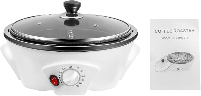 Electric Coffee Bean Roaster Machine for Home Use 110V Coffee Roaster with Adjustable Temperature &amp Timer 1.1LB Capacity Automatic Cooling Smoke Control for Home Baristas Small Batch Roasting