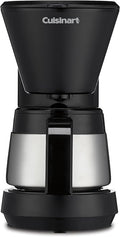 Cuisinart 5-Cup Coffee Maker with Stainless Steel Carafe Coffee Machine with Removable Water Reservoir Charcoal Water Filter 30-Minute Keep Warm and Brew Pause DCC-5570NAS Stainless Steel