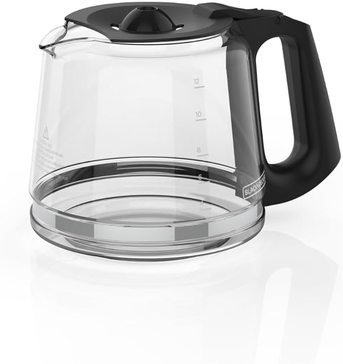 BLACK+DECKER CAFÉCRAFT 12-Cup Programmable Coffee Maker Stainless Steel Drip Coffeemaker with Vortex Showerhead Strength Selector Sneak-A-Cup Keep Warm