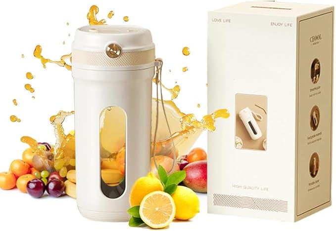 12.8 oz Personal Blender for Smoothies &amp Shakes USB Rechargeable Mini Blender with Travel Bottle Portable Mixer for Juice Protein Shakes – Ideal for Office Gym Travel (Z03)