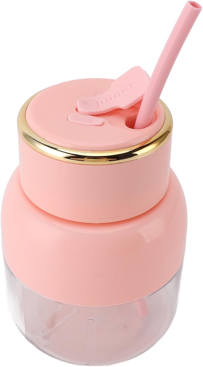 Portable Blender 800ml Personal Blenders for Shakes and Smoothies USB Rechargeable Juice Blender With 6 Blades Mini Blender Fresh Juicer Cup for Sports Travel Gym(Pink)
