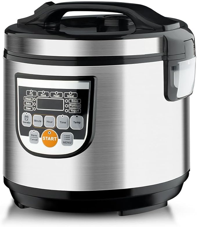 5L Electric Rice Cooker Food Steamer Non-Stick Multi Cooker with 900W 24-Hour Reservation Function Small and Compact Cooking for 4-6 People Rice Steaming Soup