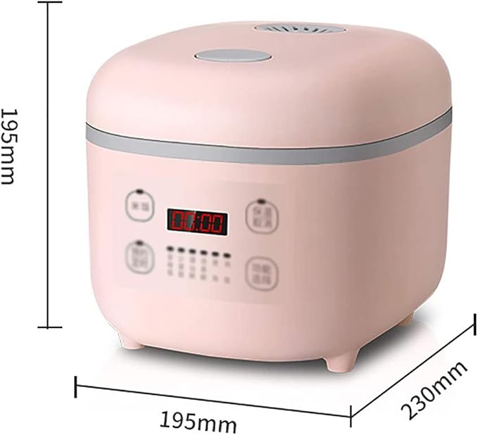 Mini Rice Cooker Household Multifunctional Intelligent Appointment Timing Rice Cooker Non-Stick Inner Pot for 1-4 People 2 Liters 500W