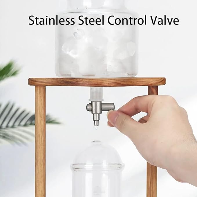 Ice Brew Coffee Maker Drip Ice Coffee Maker Ice Drip Cup Cold Brew Coffee Drip Maker 600ml for Home Office Cafe