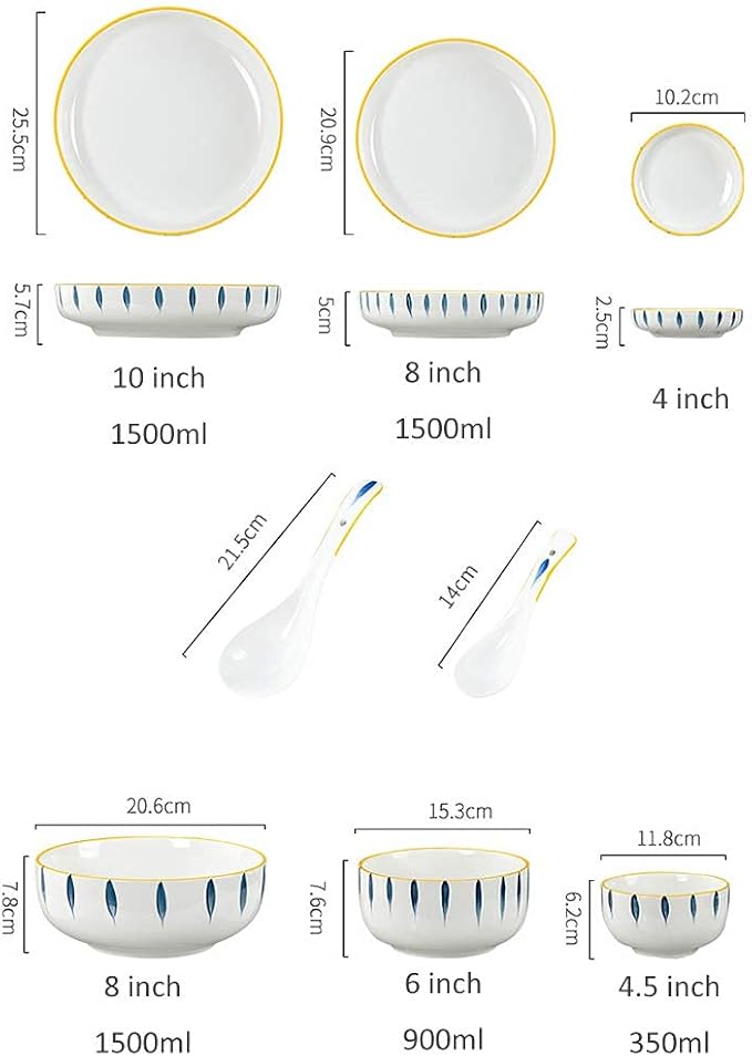 Dishes/Plate/Bowl Set33 Piece Dinnerware SetService for 6High Temperature Ceramic Dinner SetDishwasher and Oven Safe