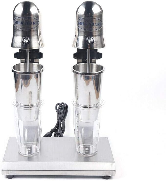 Gdrasuya10 560W Double Head Electric Milkshake Machine Drink Mixer Smoothie Blender 14000 RPM 22 oz Commercial Home Use