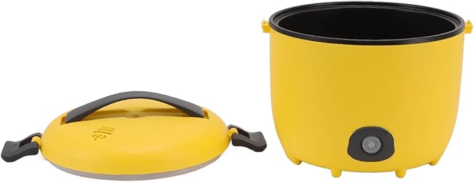 Mini Rice Cooker 450W Portable Steamer Small Electric Grain Cooker Nonstick Pot Travel Rice Cooker Steamer Multicooker 2L