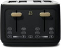 Four-slot Digital Touch Display Toaster with LED Countdown Extra Wide Self-Adjusting Slots Powerful Even Toasting (Black Sesame.)