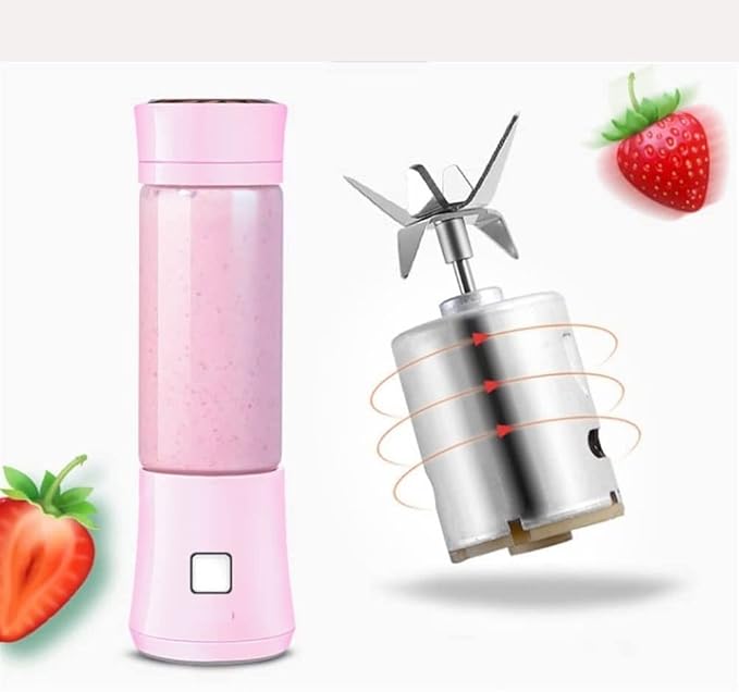 Portable Blender - Personal Blender Mini Blender with USB Rechargeable 6 Blades Handheld Blender for Sports Travel Gym Kitchen (Color : Green)
