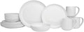 Everyday White by Fitz and Floyd Nevaeh Coupe 16 Piece Dinnerware Set Service for 4