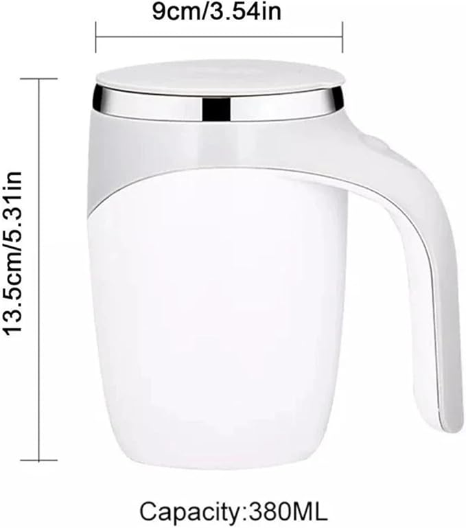 Self Stirring Coffee Mug Automatic Mixing Cup 380ml Portable Rechargeable Electric Stirring Stainless Steel Magnetic Rotating Blender Stirring CupElectric Stirring Cup