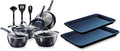 Nutrichef 11 Piece Nonstick Ceramic Cookware Set with Cookie Sheets