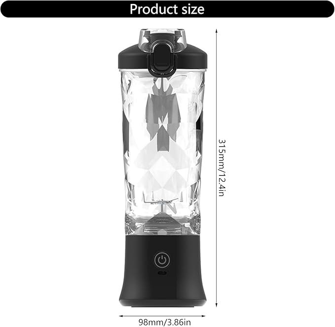 600ml Electric Blenders USB Rechargeable Juicer Household Fruit Juicing Cup Milkshakes Machine Portable Blender