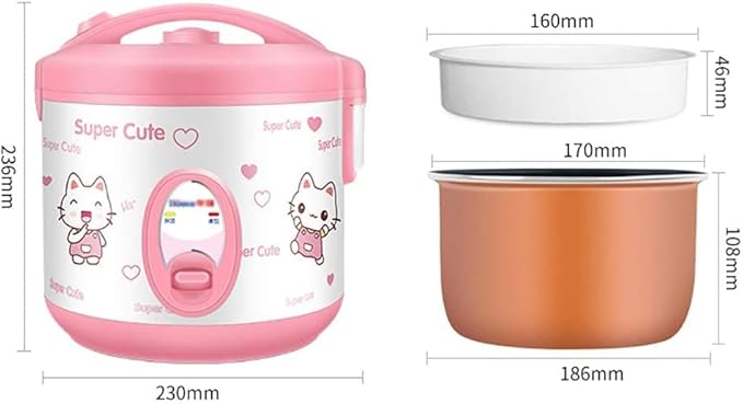 Rice Cooker Home Insulation Function Quality inner Pot Spoon Steamer And Measuring Cup Mini Dormitory Small Appliances (A)(A)