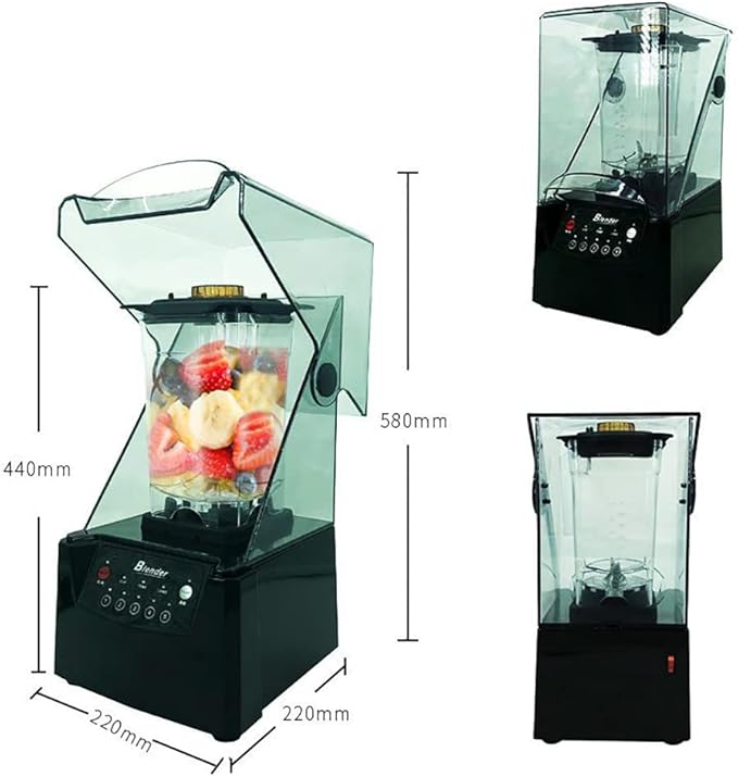 Smoothie Machine Commercial Hood Soundproof Cooking Machine Silent Mixer Milk Tea Shop Smoothie Crushed Ice Juicer