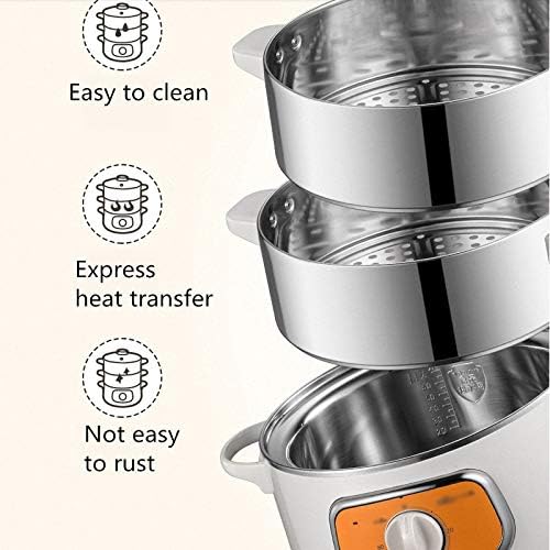3 Layers Electric Cooking Machine Automatic Multi Cooker Stainless Steel Inner Steamer Hot Pot Rice Cooker Fast Heating